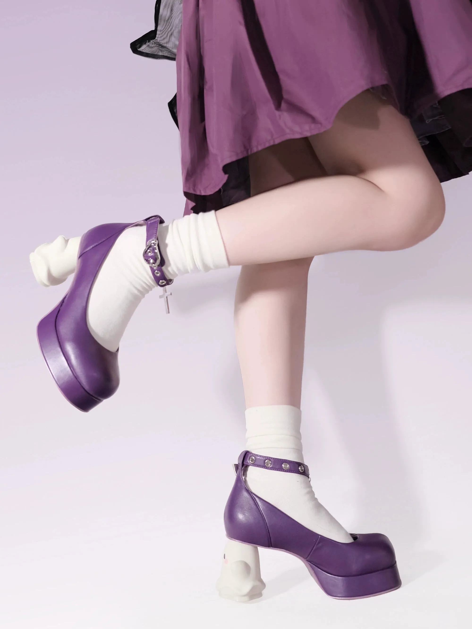 (BFM)GURURU~Gothic Lolita High Heel Shoes Punk Lolita Ghost Heel Shoes
