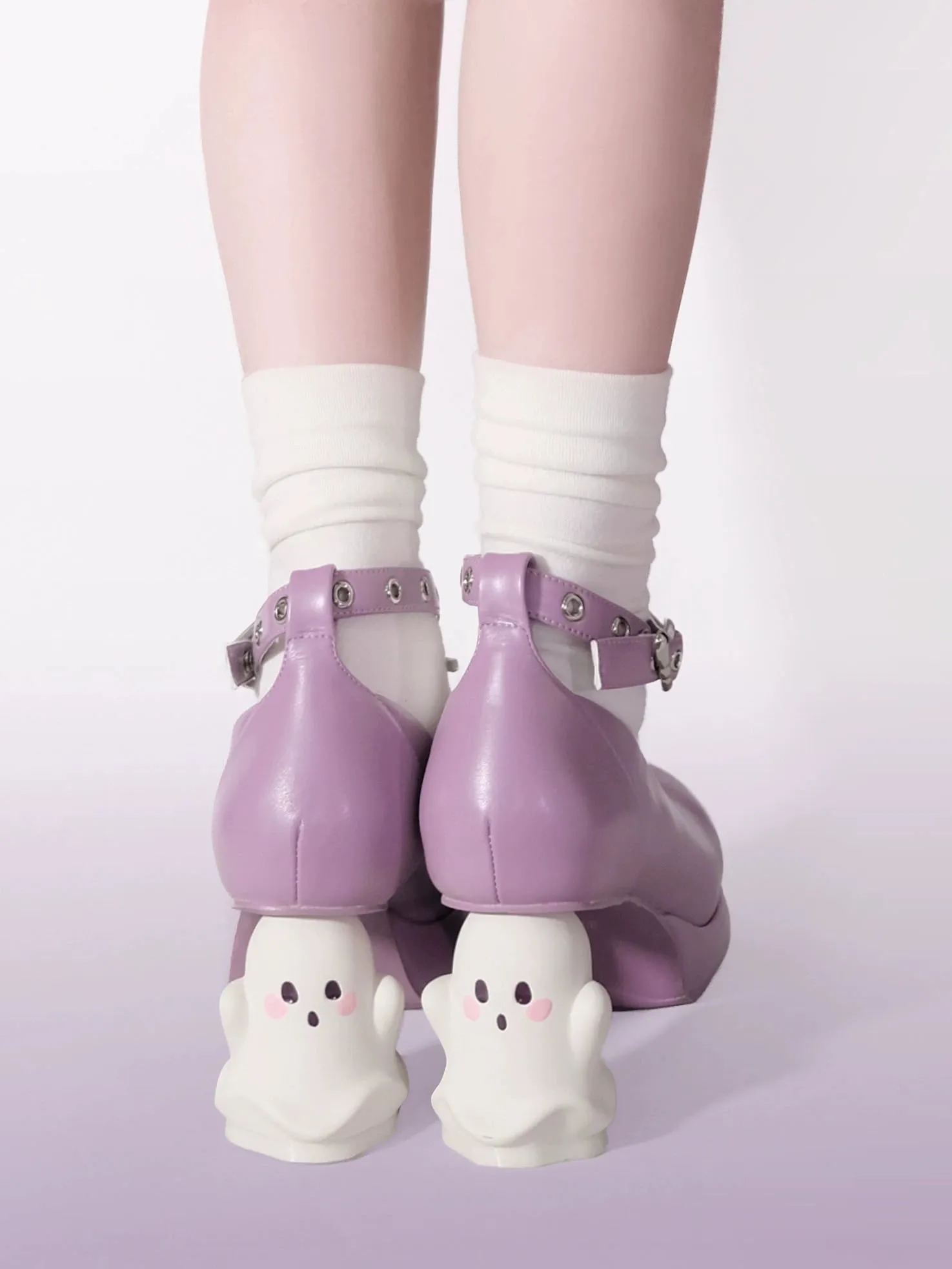 (BFM)GURURU~Gothic Lolita High Heel Shoes Punk Lolita Ghost Heel Shoes