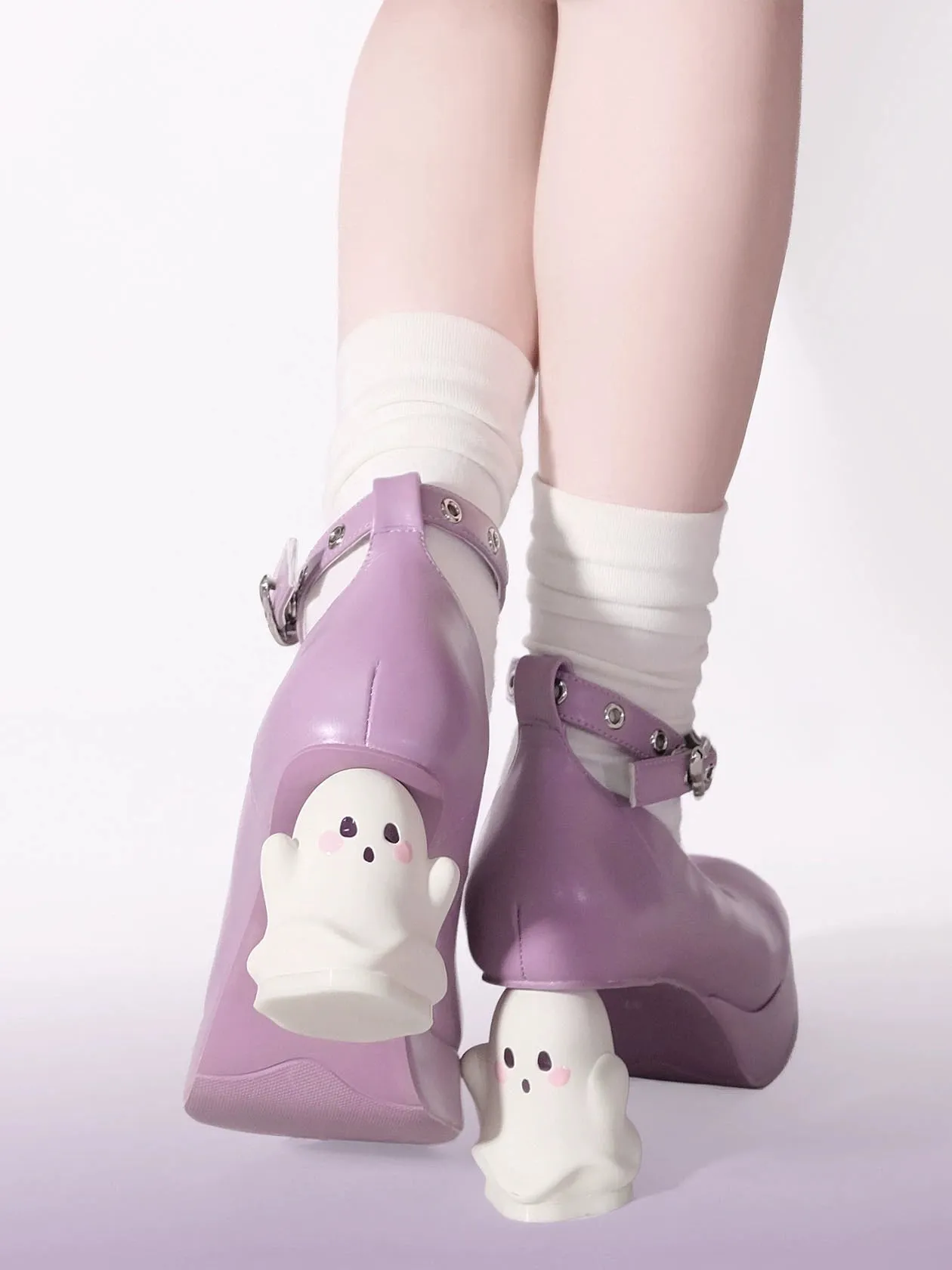 (BFM)GURURU~Gothic Lolita High Heel Shoes Punk Lolita Ghost Heel Shoes