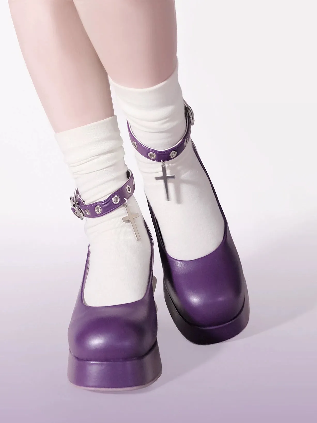 (BFM)GURURU~Gothic Lolita High Heel Shoes Punk Lolita Ghost Heel Shoes