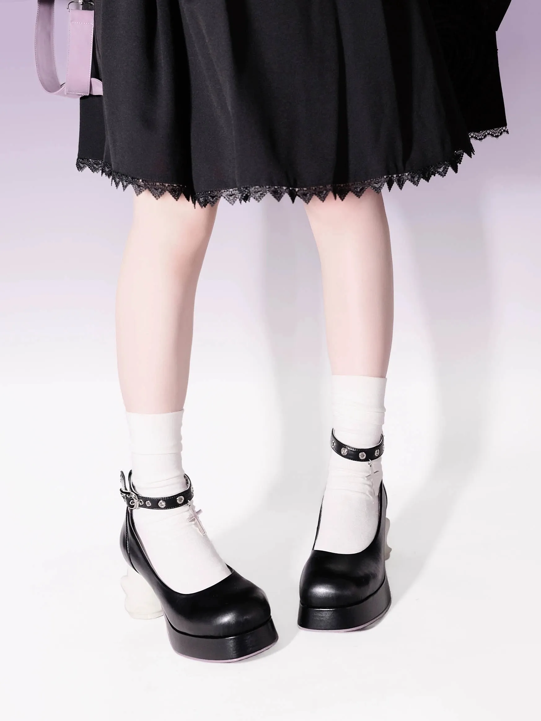 (BFM)GURURU~Gothic Lolita High Heel Shoes Punk Lolita Ghost Heel Shoes