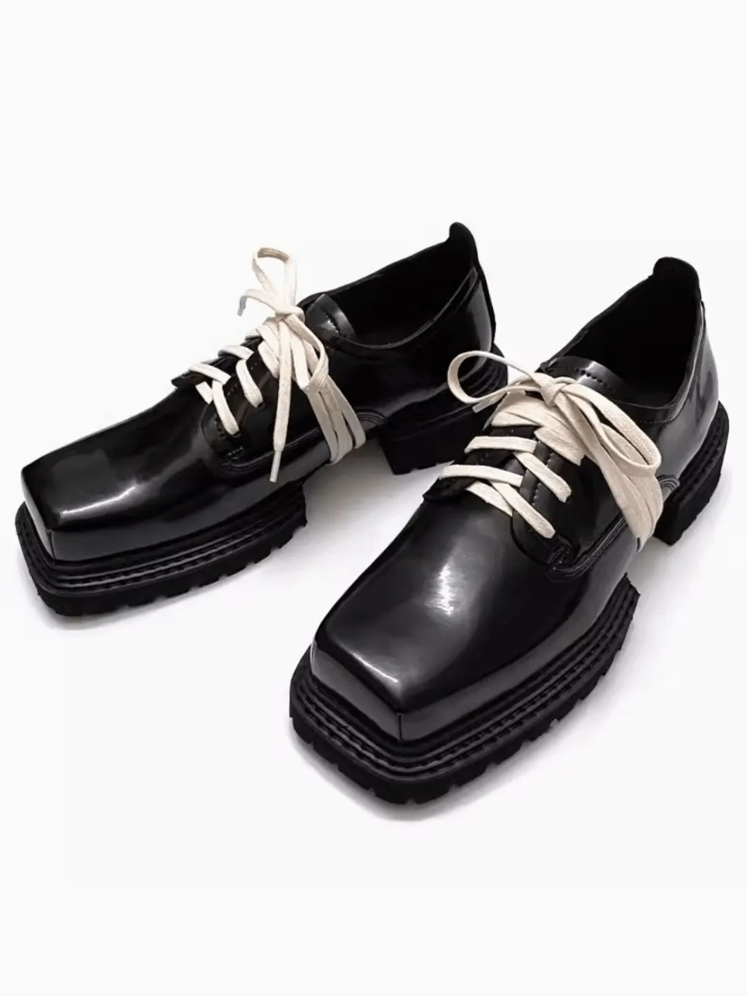 Big Head Derby Leather Shoes na888