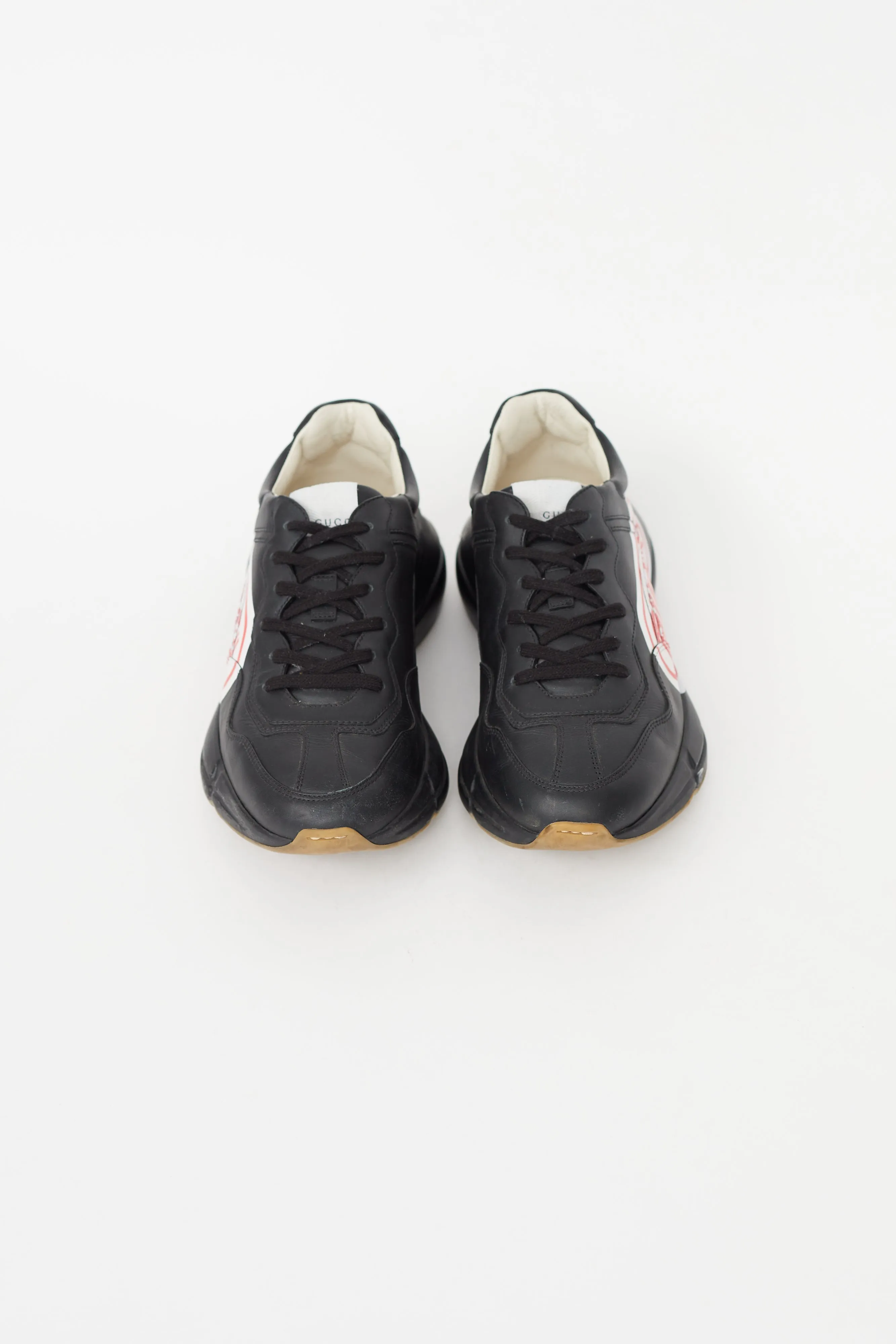 Black & White Rhyton Chunky Logo Sneaker