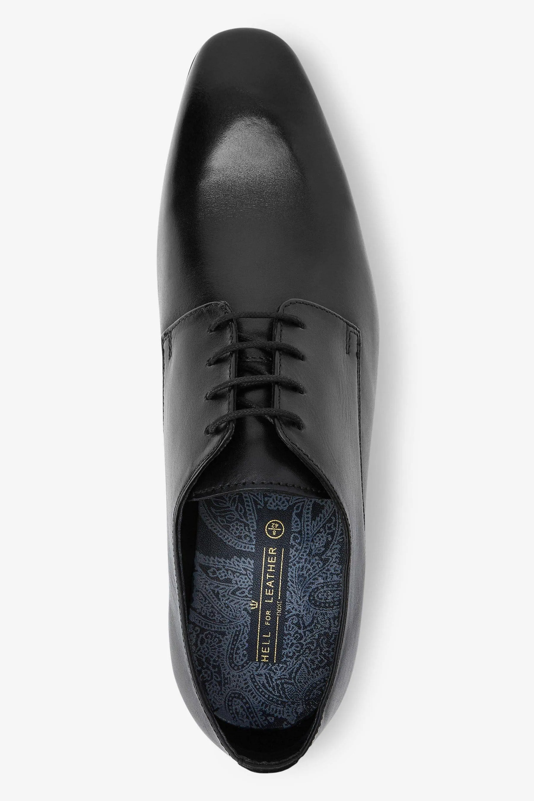 BLACK LEATHER DERBY SHOES