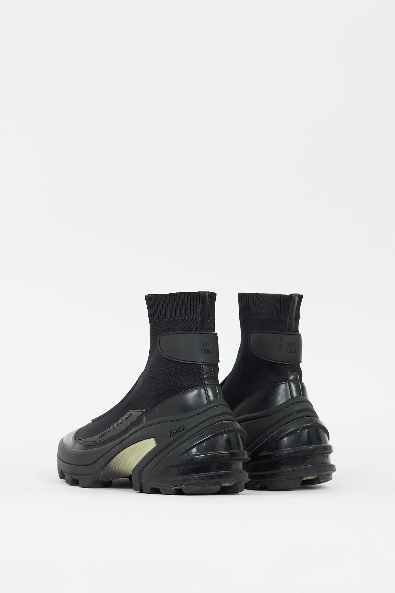 Black Technical Knit Ankle Sneaker