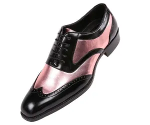 Bolano Lawson Elegant Metallic Oxfords Men’s Rose Gold Black