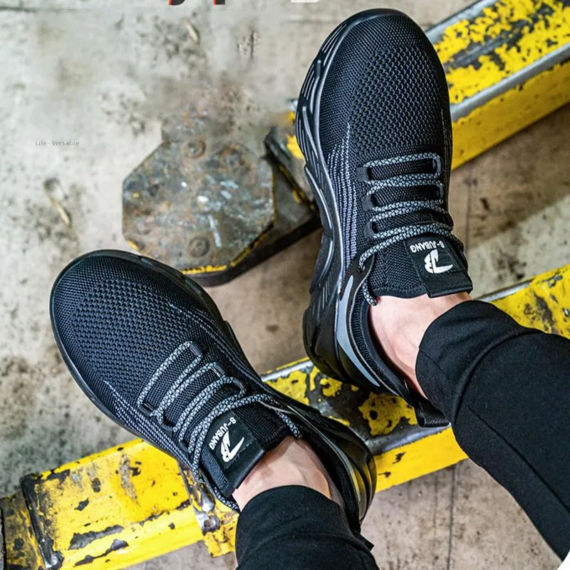 Breathable protective work footwear