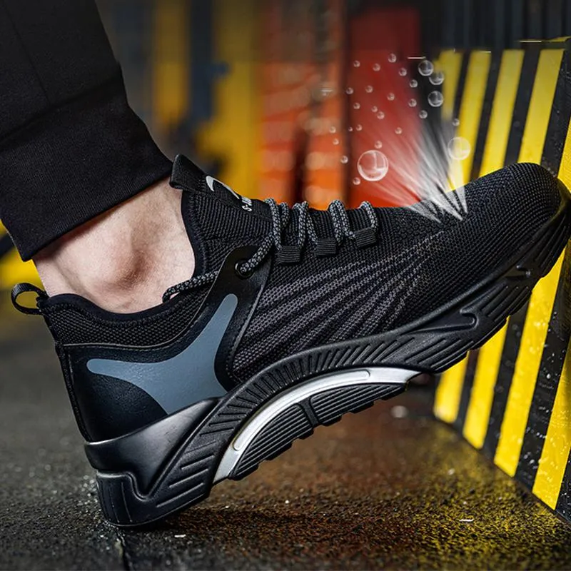Breathable protective work footwear
