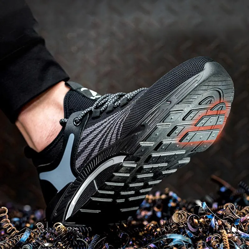 Breathable protective work footwear