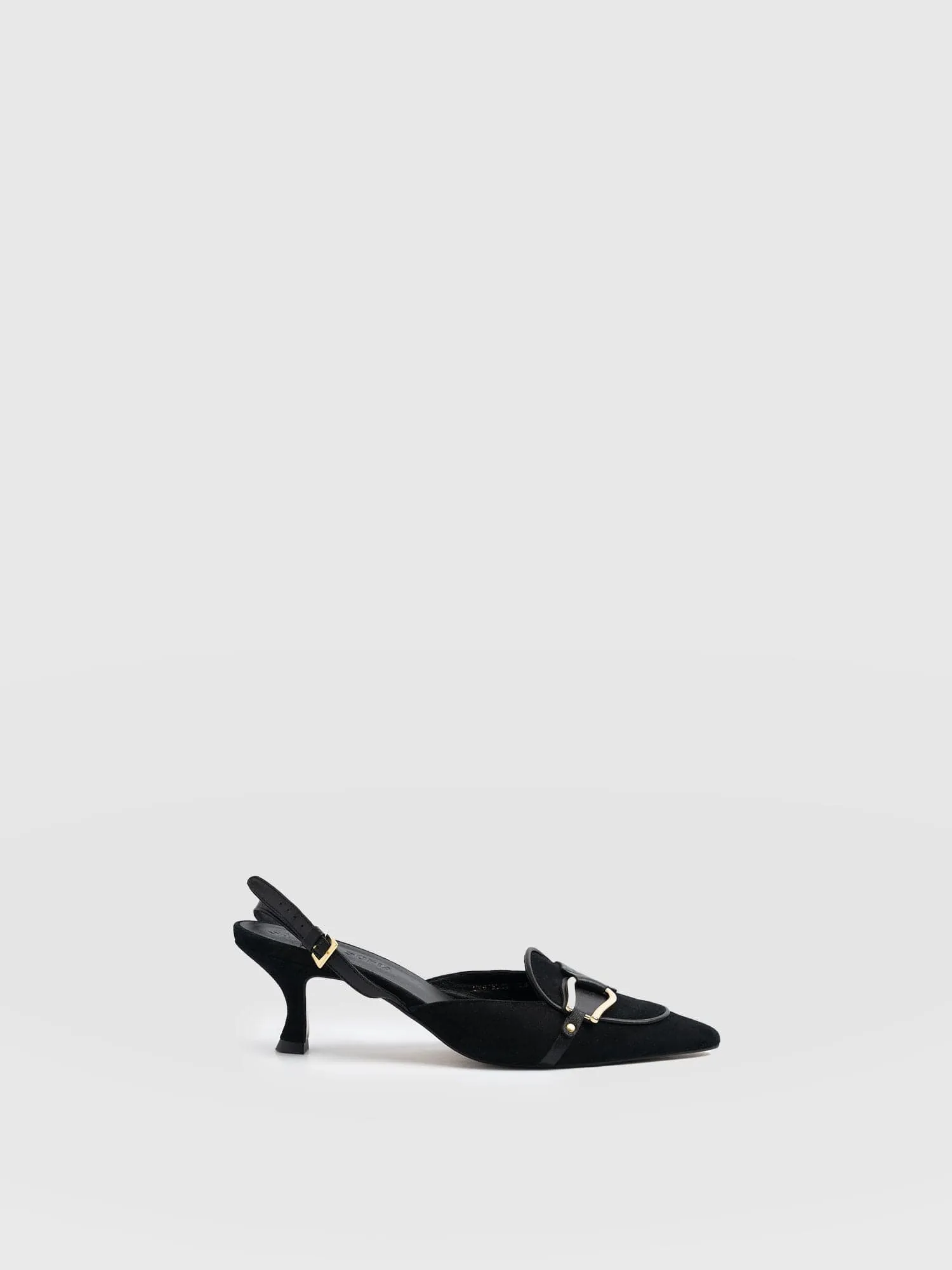 Bridget Sling Back Heels - Black