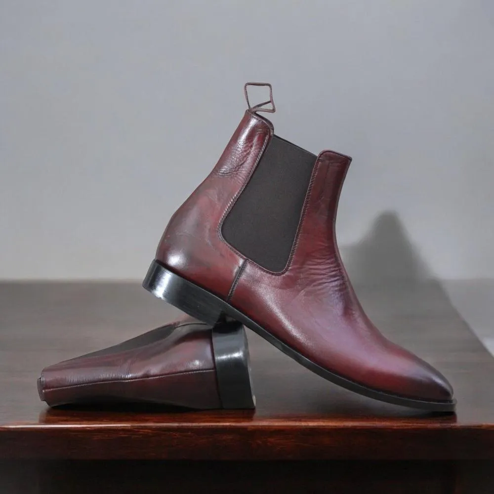 Burgundy Chelsea Boots – Handcrafted Leather Elegance by Posh Foot Wears