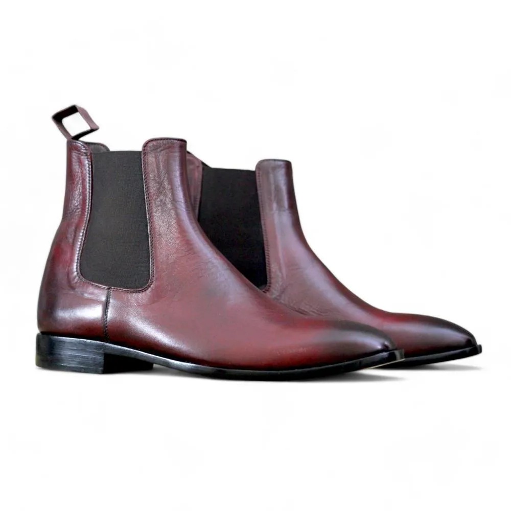 Burgundy Chelsea Boots – Handcrafted Leather Elegance by Posh Foot Wears