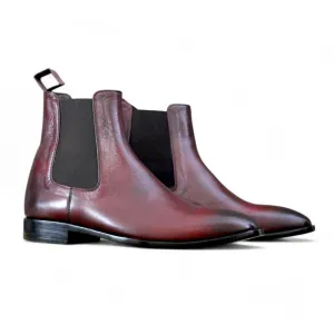 Burgundy Chelsea Boots – Handcrafted Leather Elegance by Posh Foot Wears