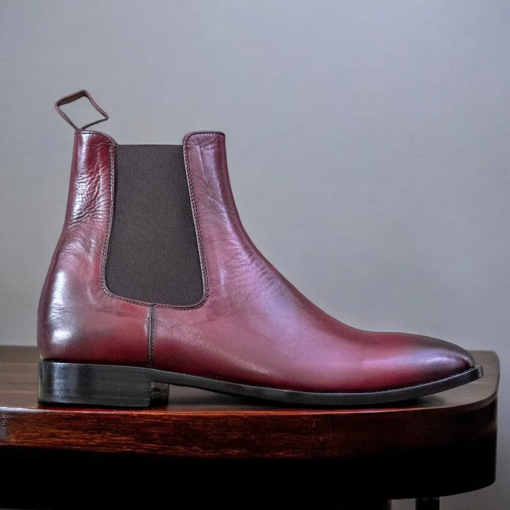 Burgundy Chelsea Boots – Handcrafted Leather Elegance by Posh Foot Wears