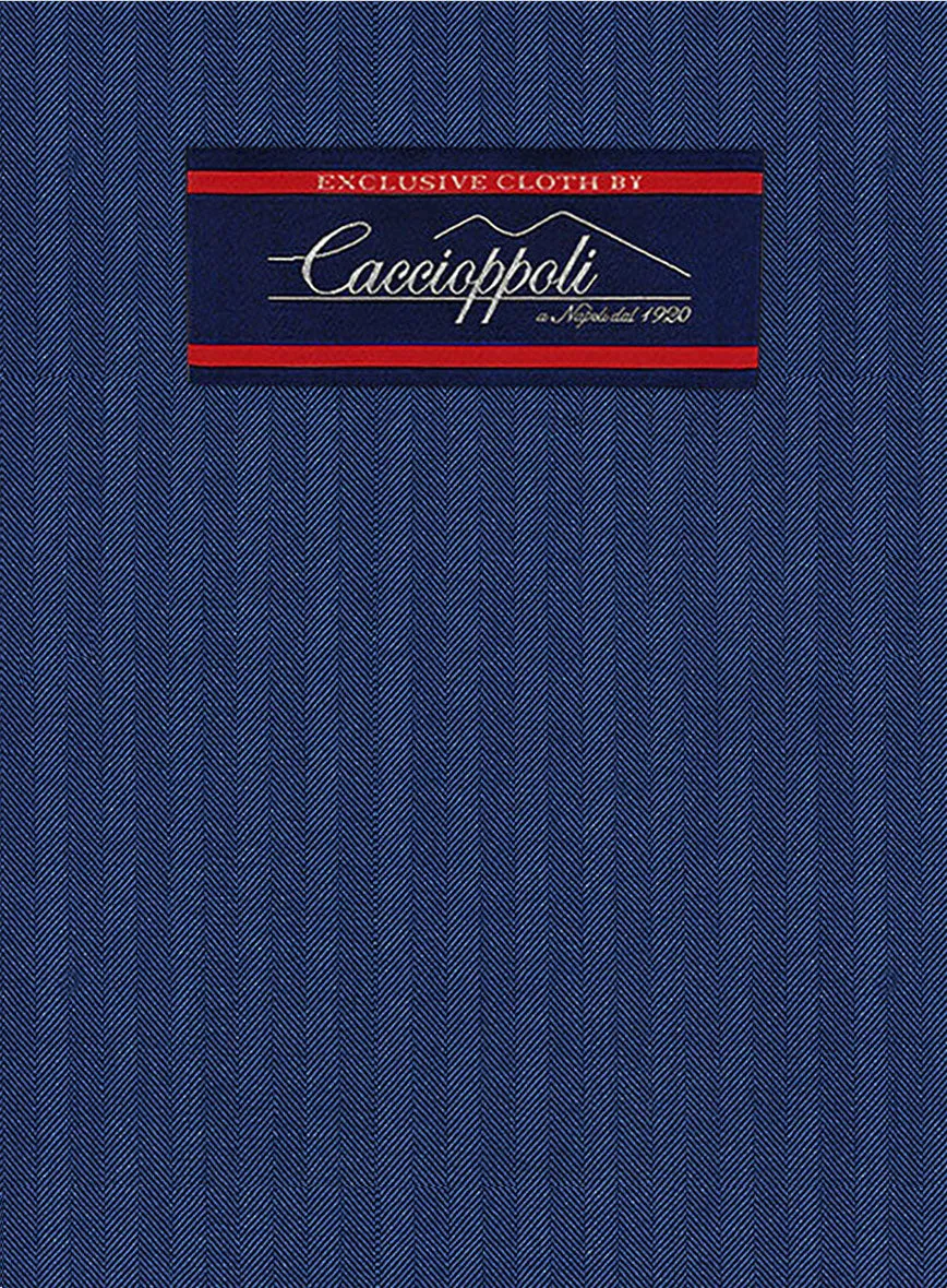Caccioppoli Sun Dream Amicci Royal Blue Wool Silk Pants
