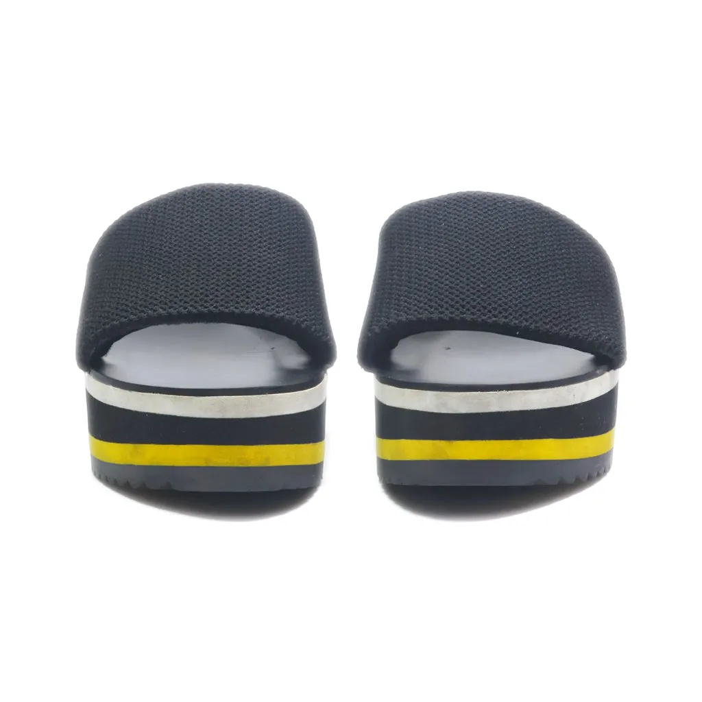 Call It Spring Wedge Sandals Fabric Black Colour For Women