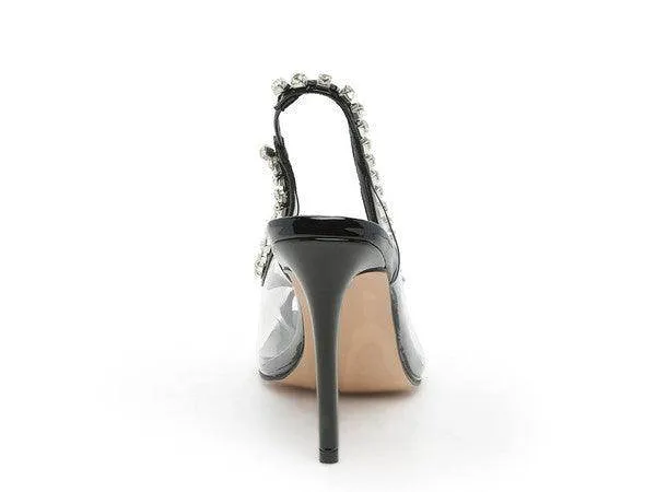 Camarine Clear Stiletto Sling-Back