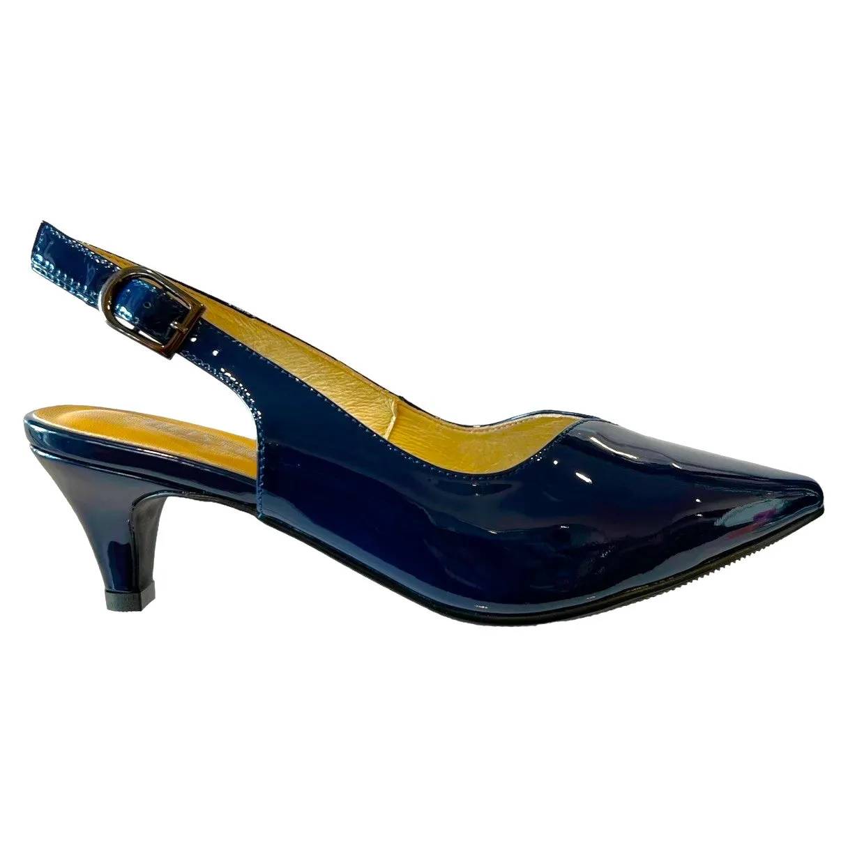 Chrissie DRIVEN Beige Patent Leather - Mid Heels