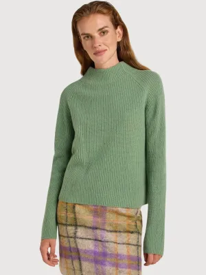 Chunky Knit Jumper Green Woman | Lanius
