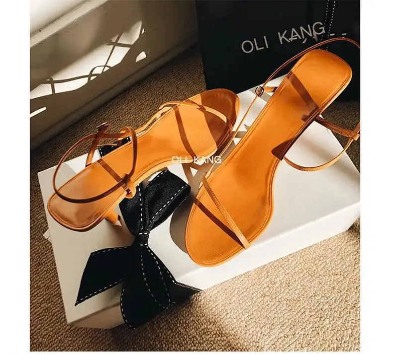 Clip Toe High Heels with Buckle Strap