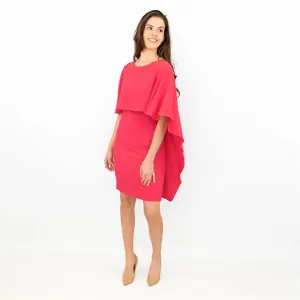Coast Sofia Cape Pink Knee Length Shift Dress