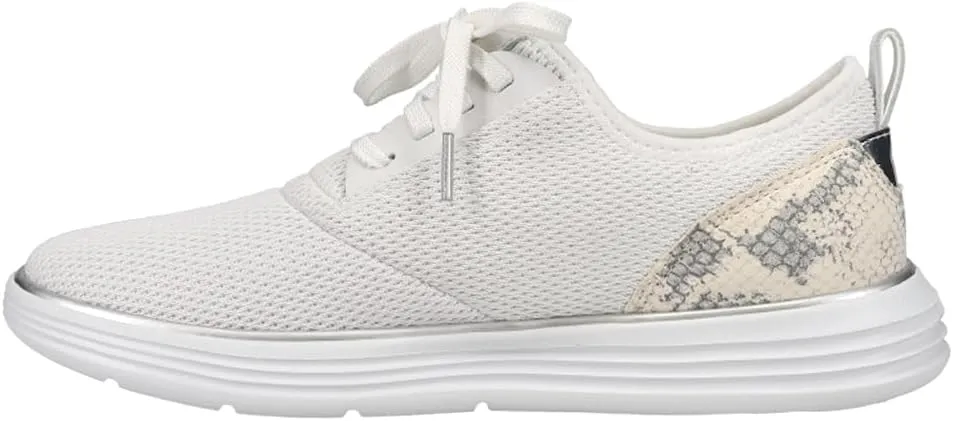 Cole Haan Grandsport Journey Optic White Knit/Chalk Python Print Leather Sneaker