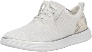 Cole Haan Grandsport Journey Optic White Knit/Chalk Python Print Leather Sneaker