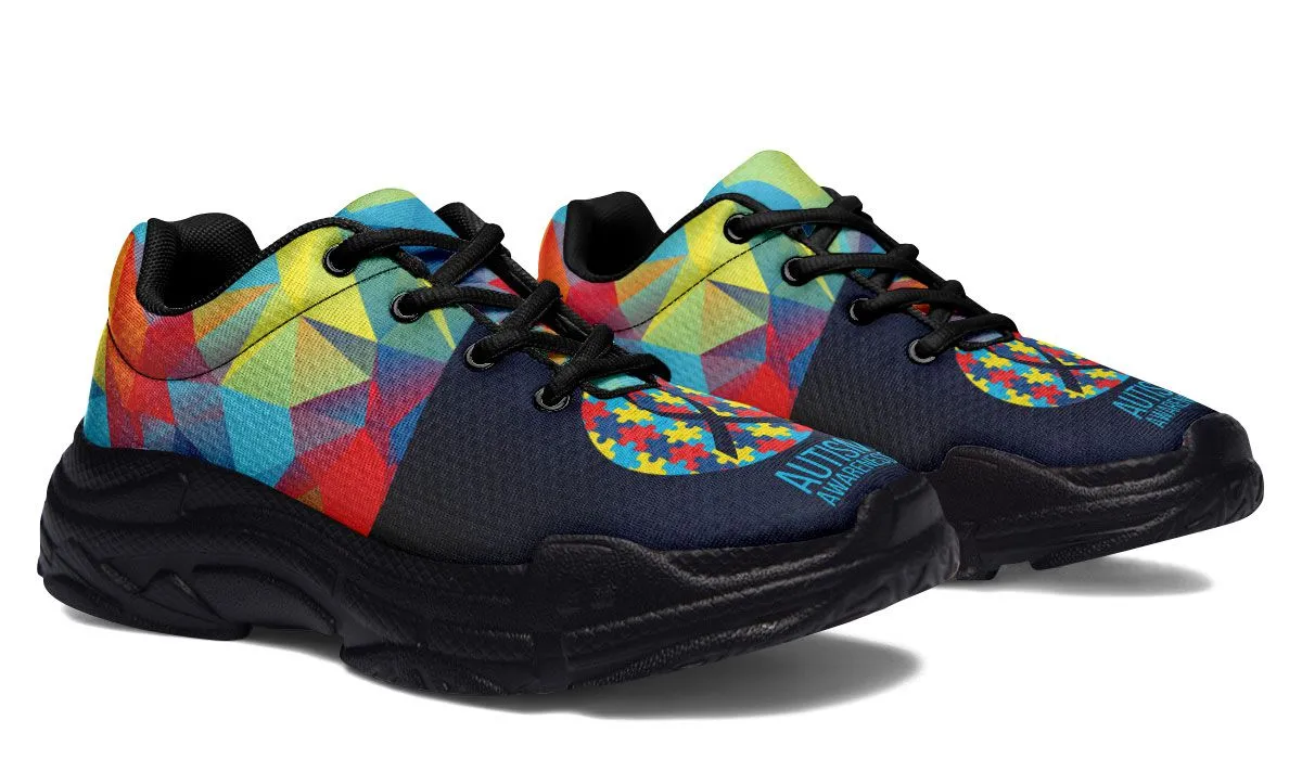 Colorful Autism Chunky Sneakers