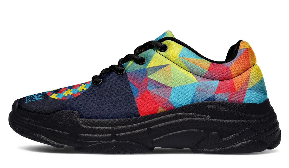 Colorful Autism Chunky Sneakers