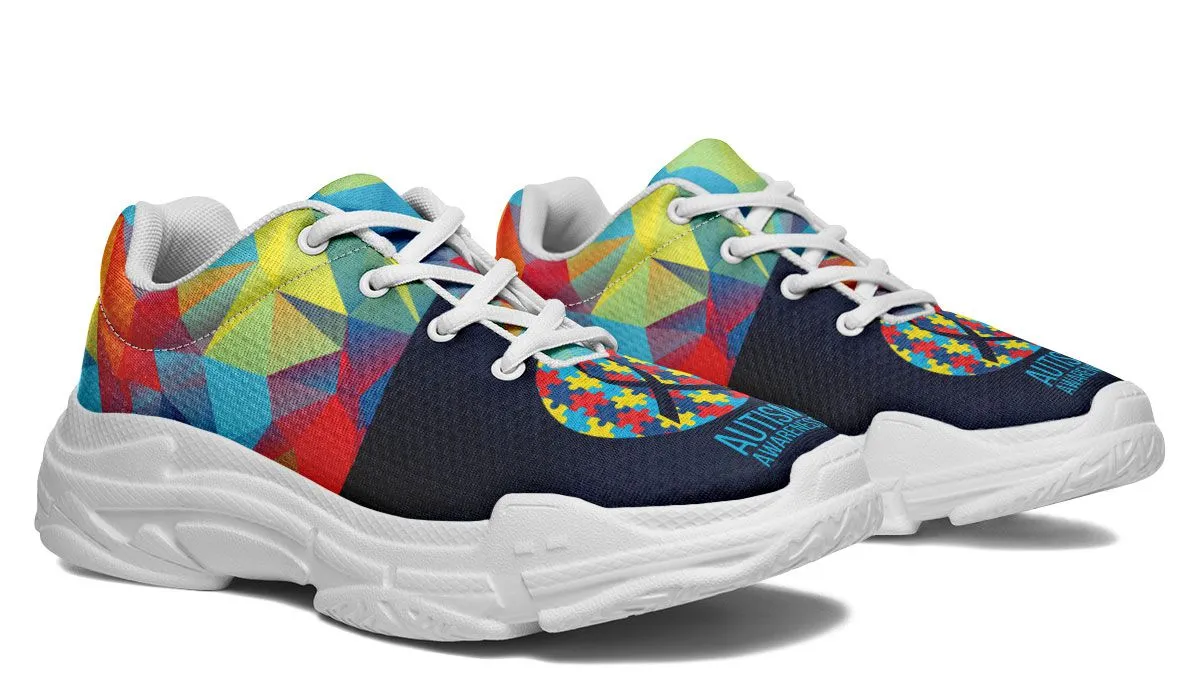 Colorful Autism Chunky Sneakers