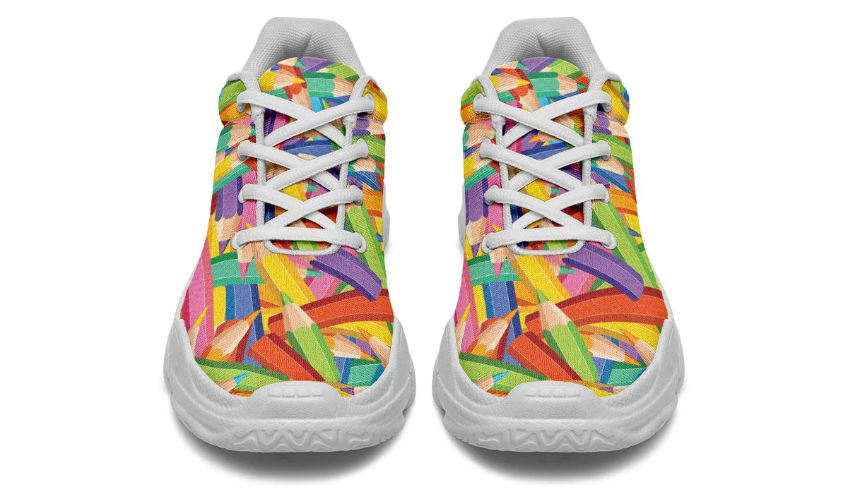 Colorful Pencils Chunky Sneakers
