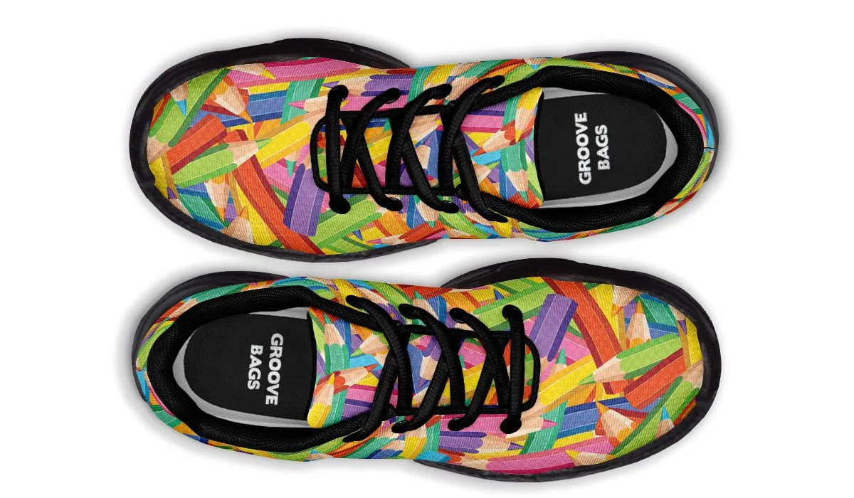 Colorful Pencils Chunky Sneakers