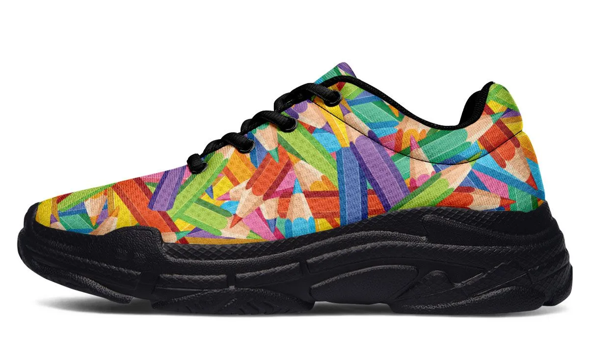Colorful Pencils Chunky Sneakers