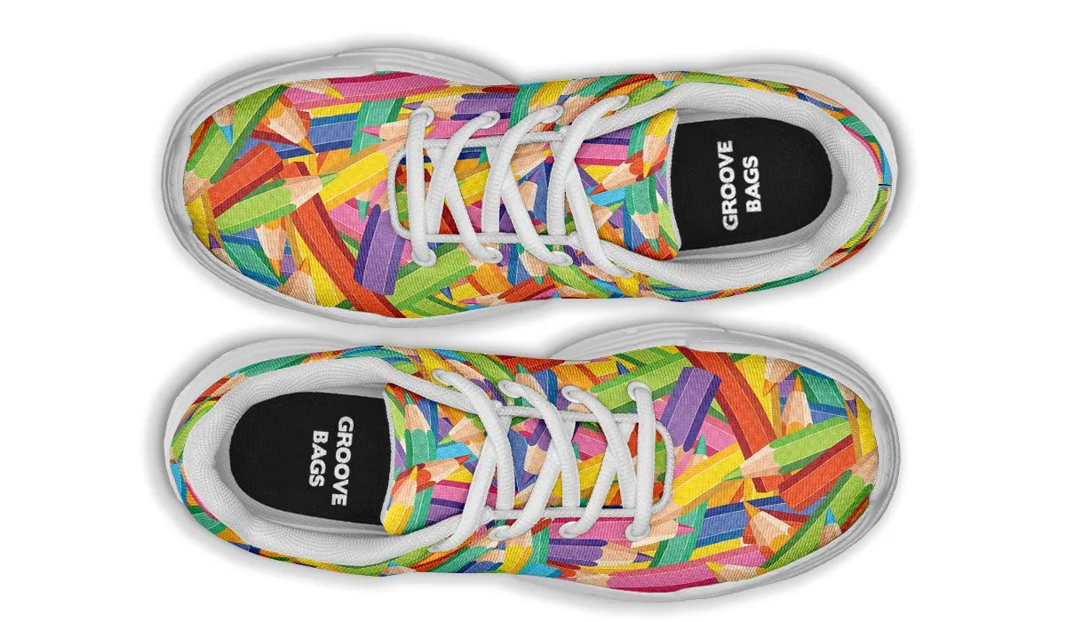 Colorful Pencils Chunky Sneakers
