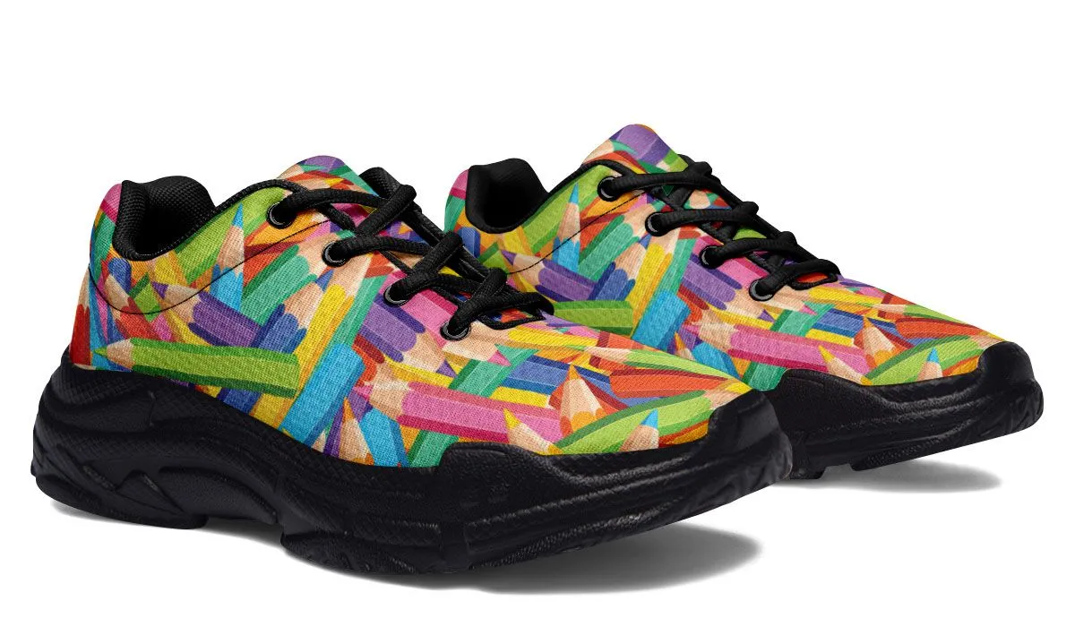 Colorful Pencils Chunky Sneakers