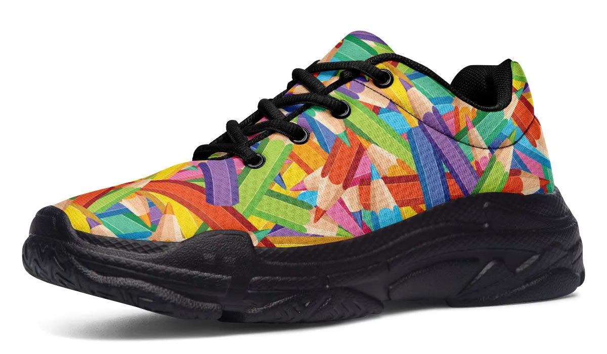 Colorful Pencils Chunky Sneakers