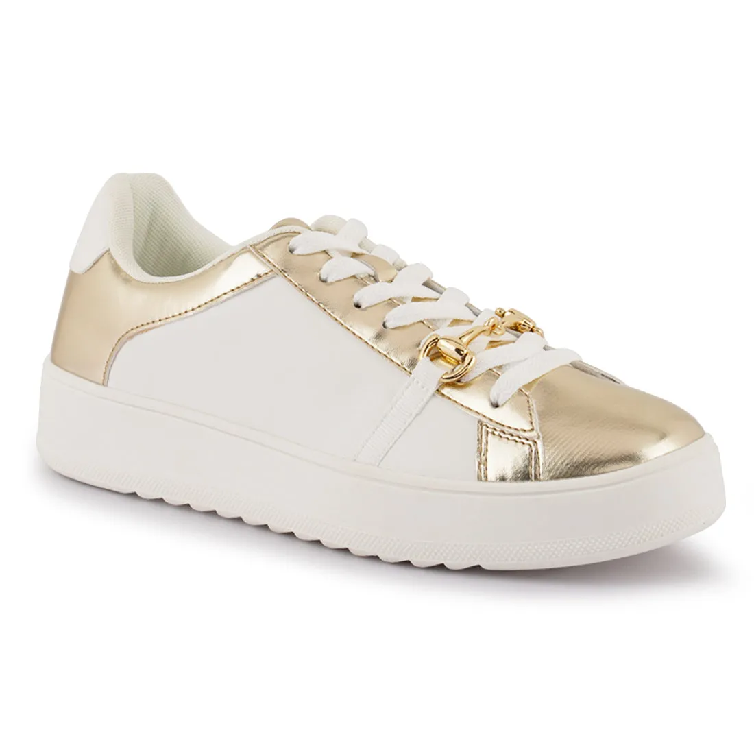 Contrasting Metallic Sneakers