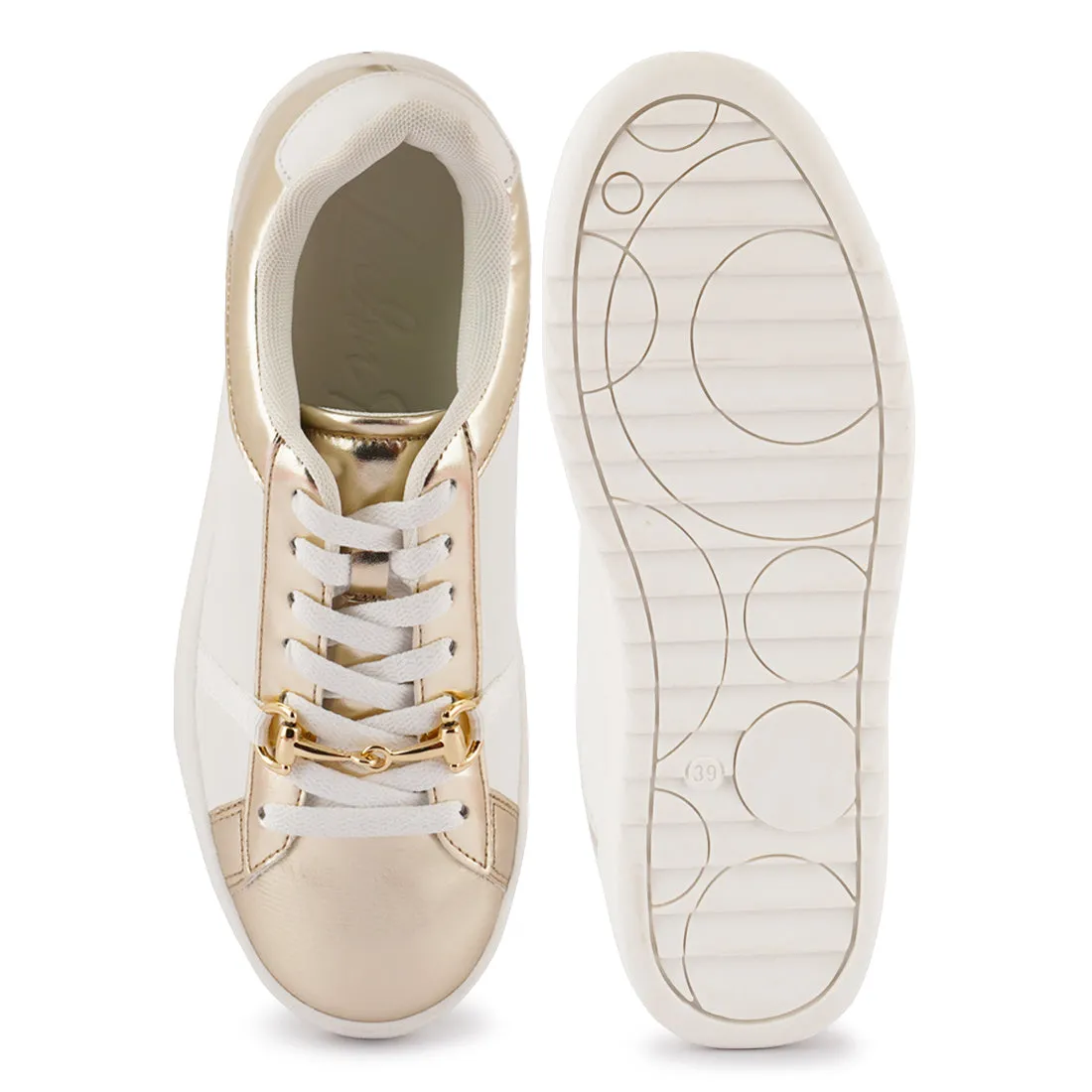 Contrasting Metallic Sneakers