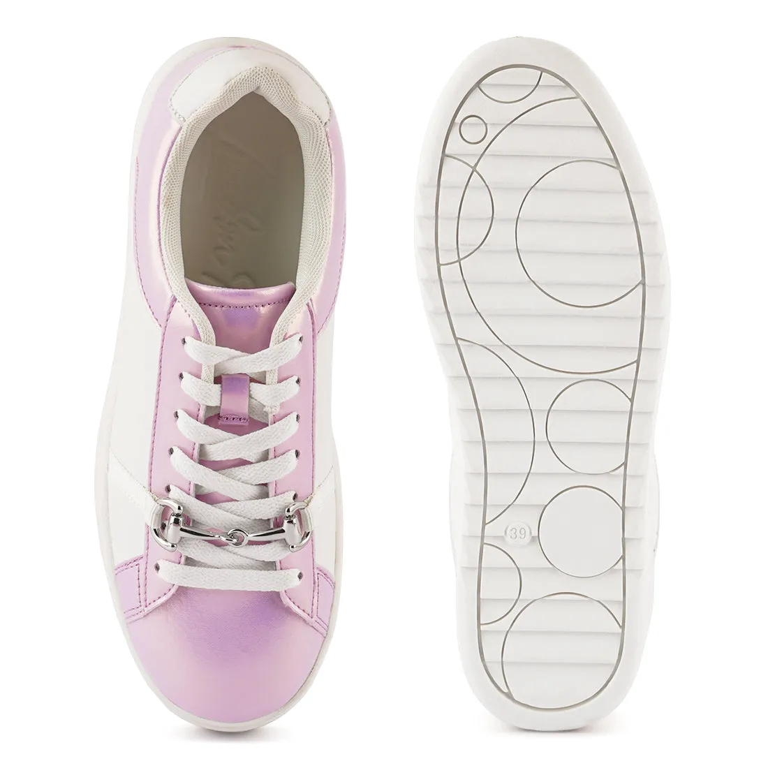 Contrasting Metallic Sneakers