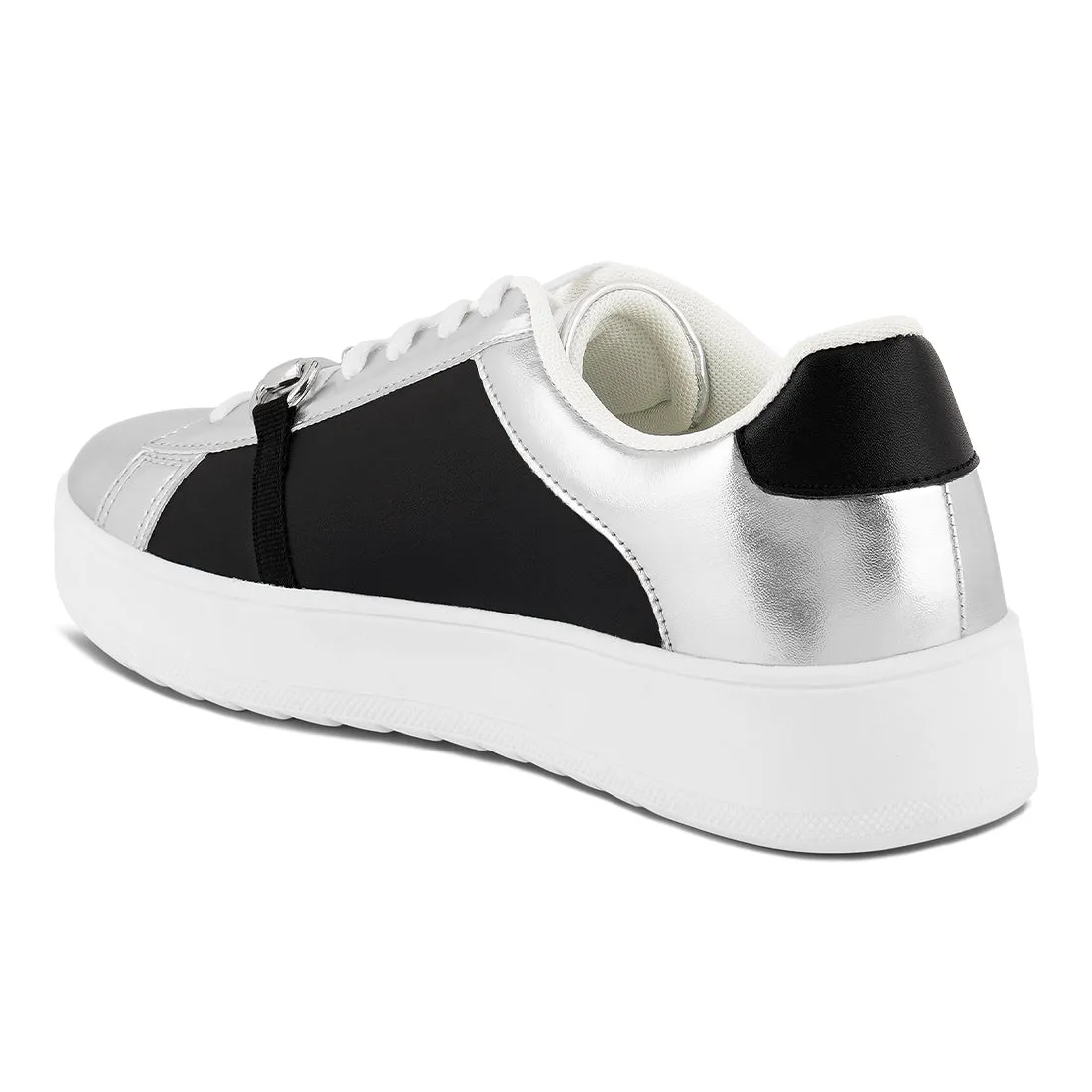 Contrasting Metallic Sneakers