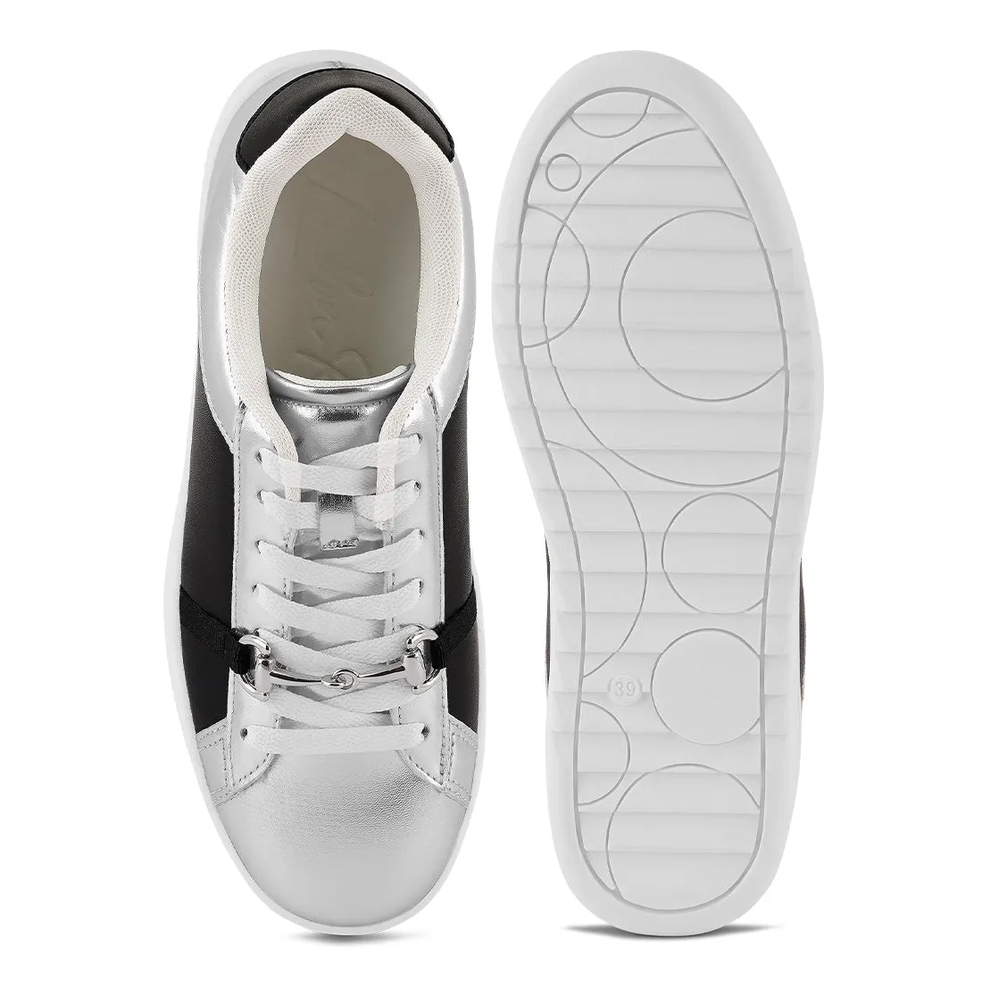 Contrasting Metallic Sneakers