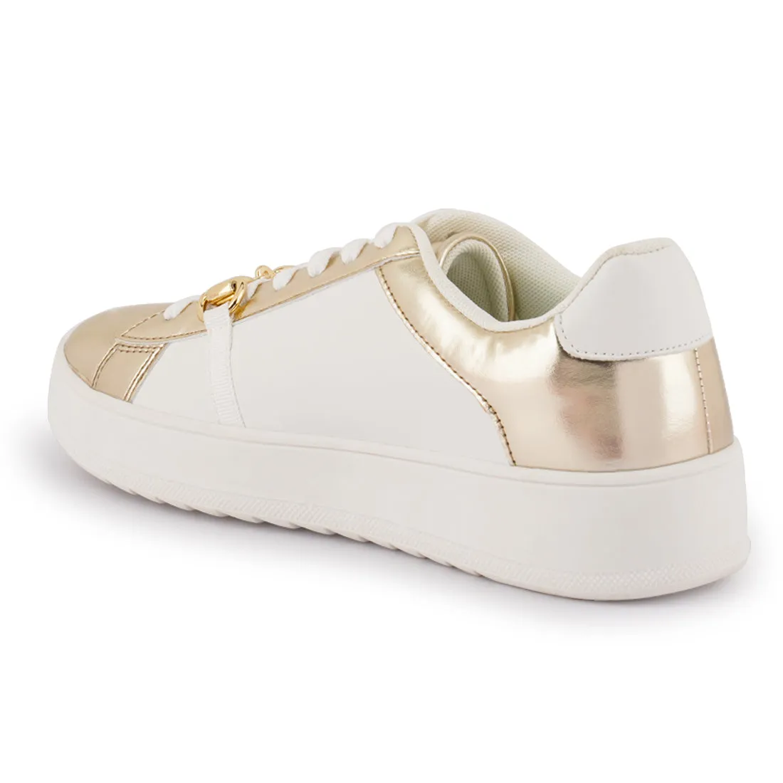 Contrasting Metallic Sneakers