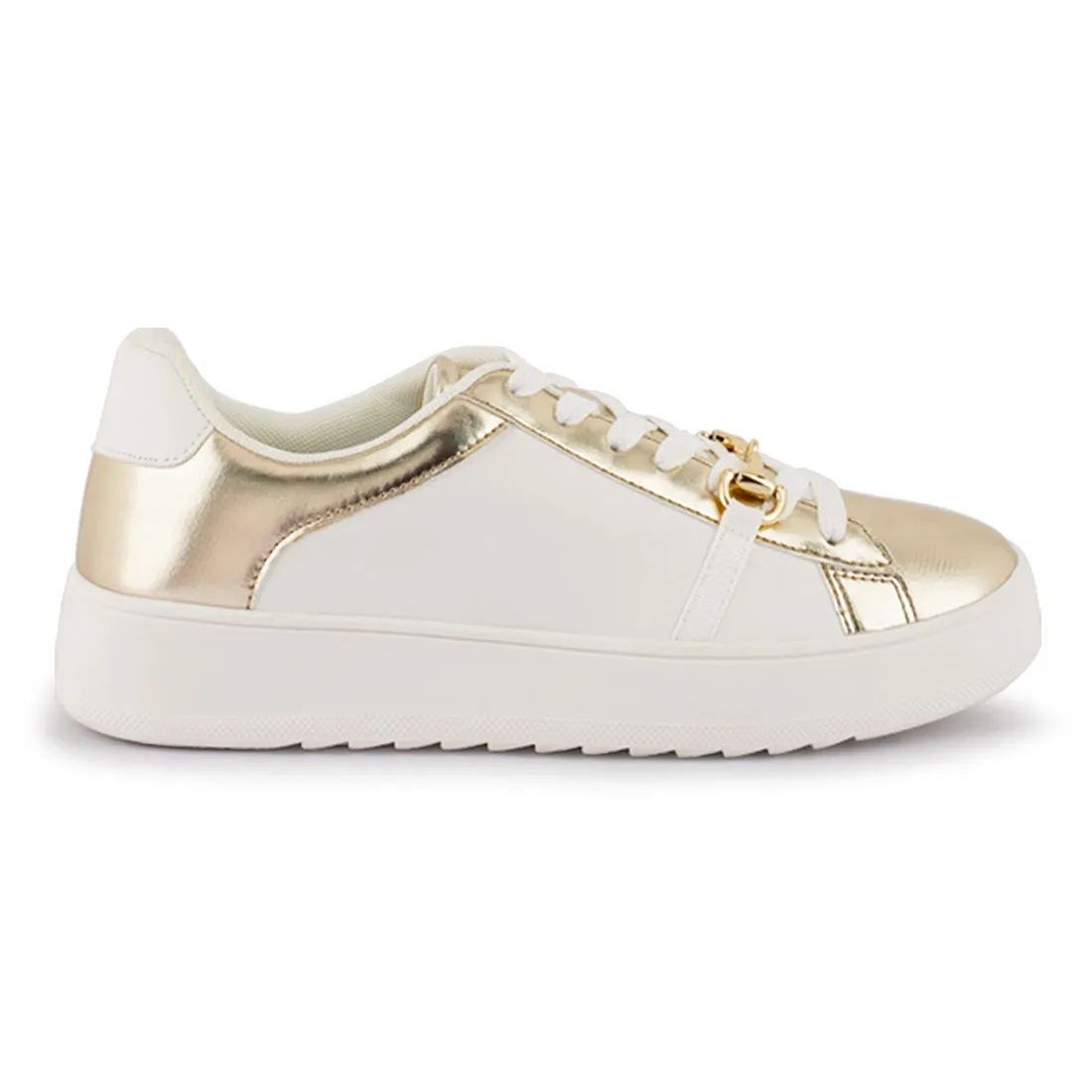 Contrasting Metallic Sneakers