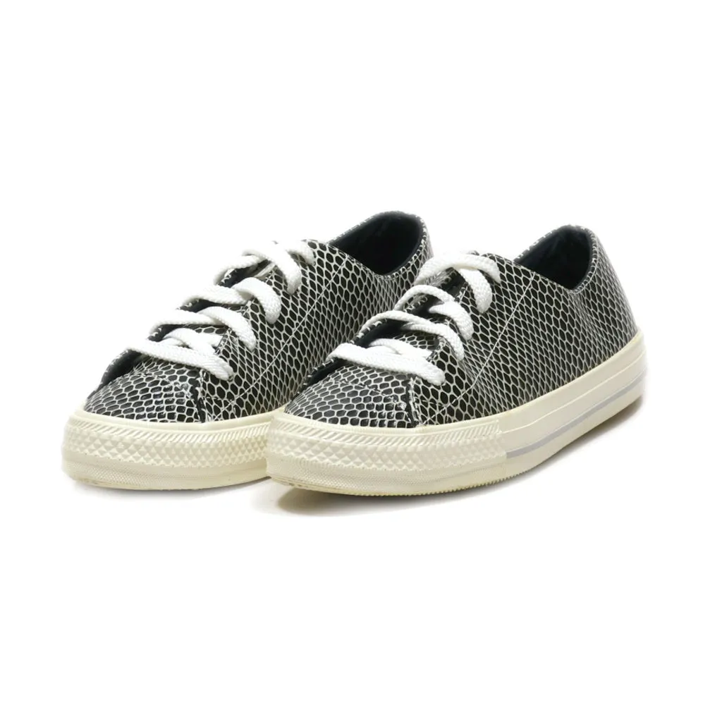 Converse Gemma Ox Low-Top Sneakers Pu Leather Black Colour For Women
