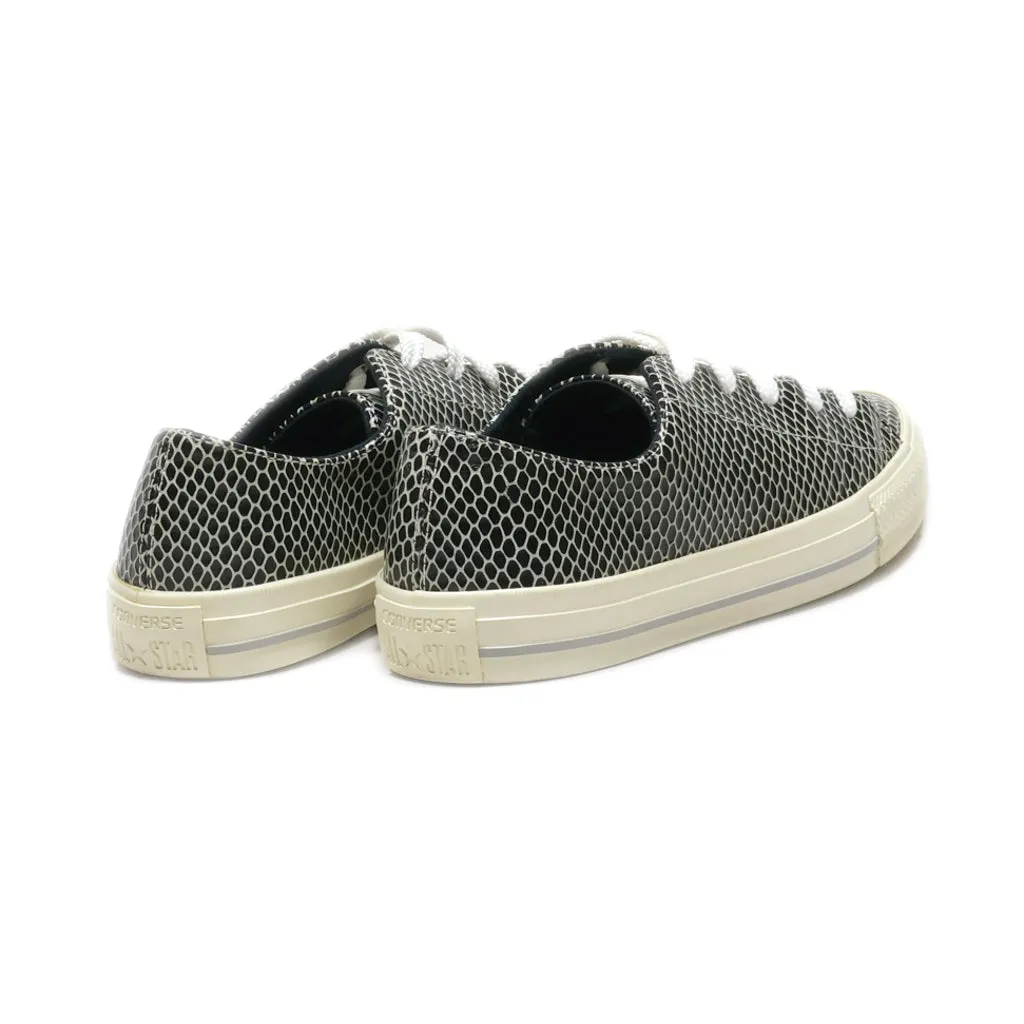 Converse Gemma Ox Low-Top Sneakers Pu Leather Black Colour For Women