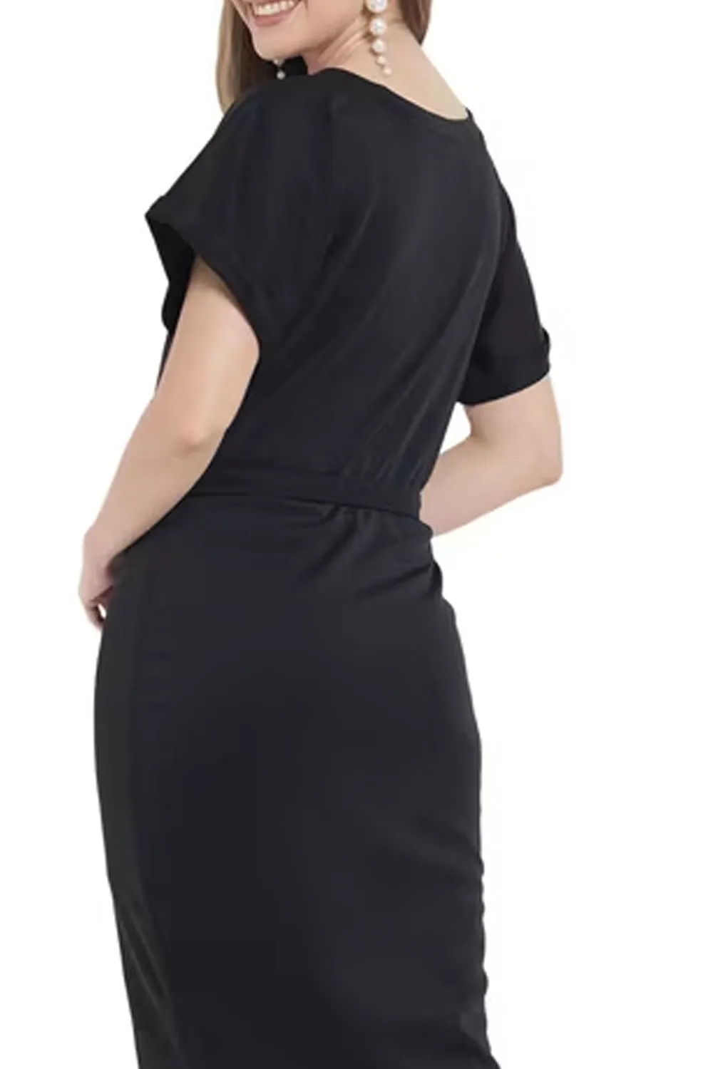 Crimson Black Dress