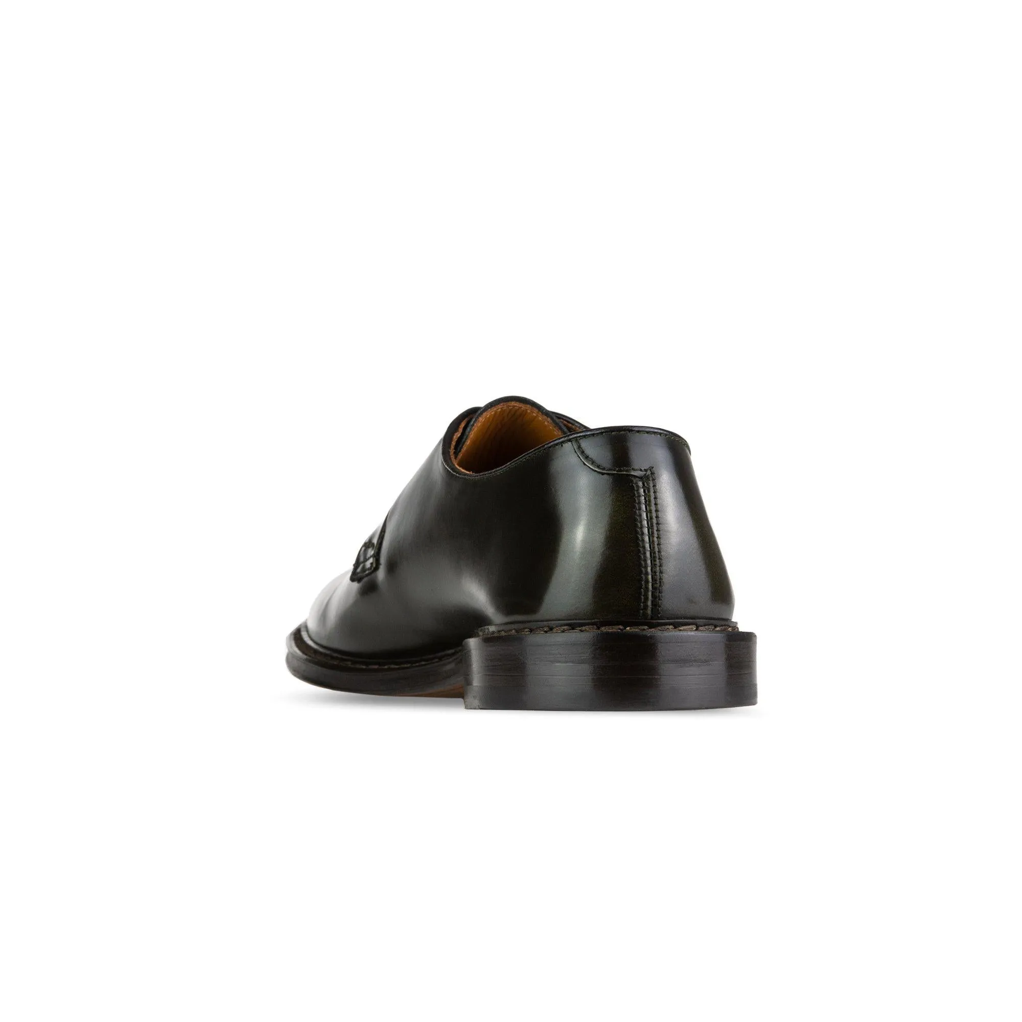 DERBY LEATHER SHOE Dark Green