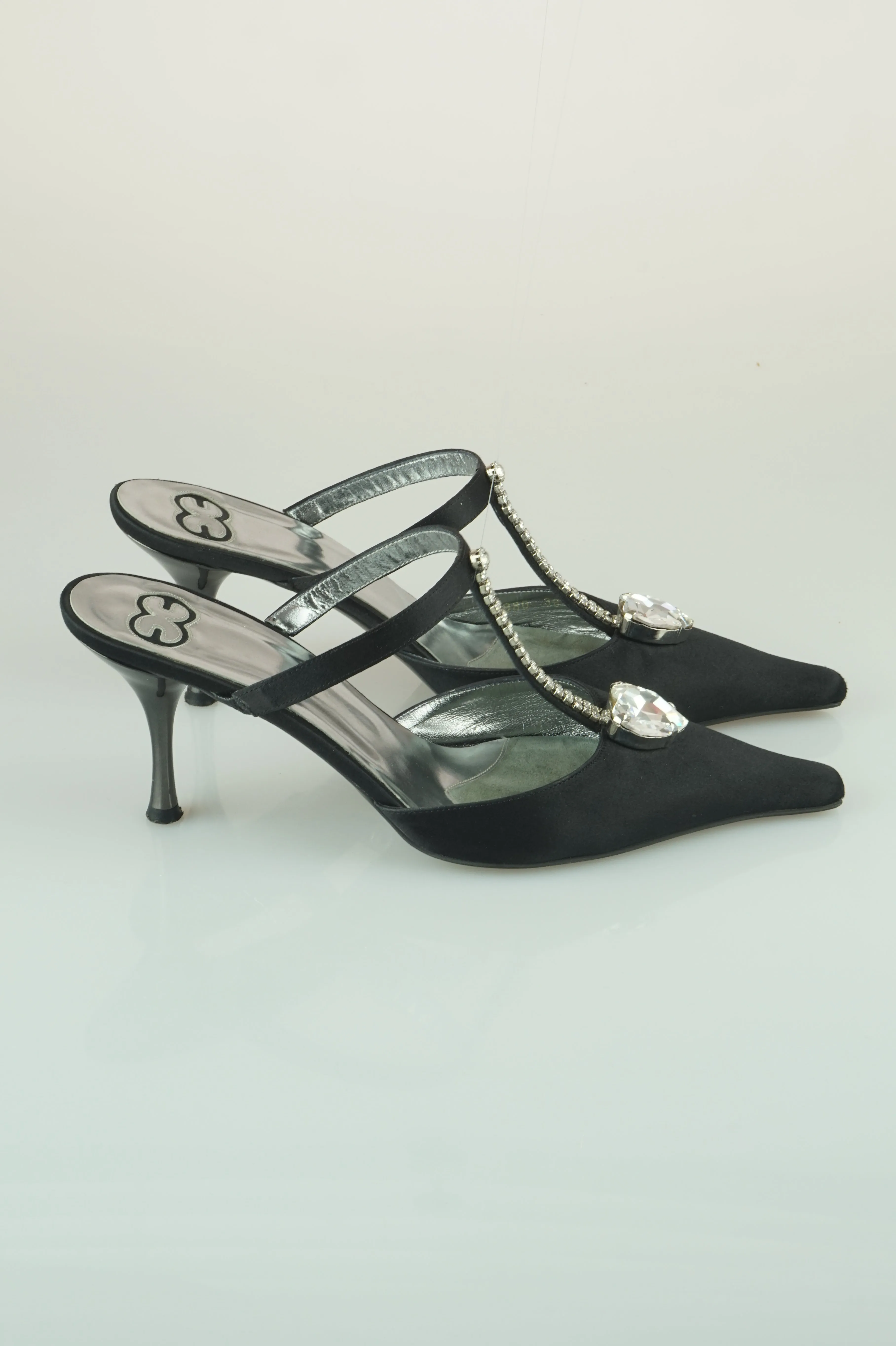 Diamante satin stiletto