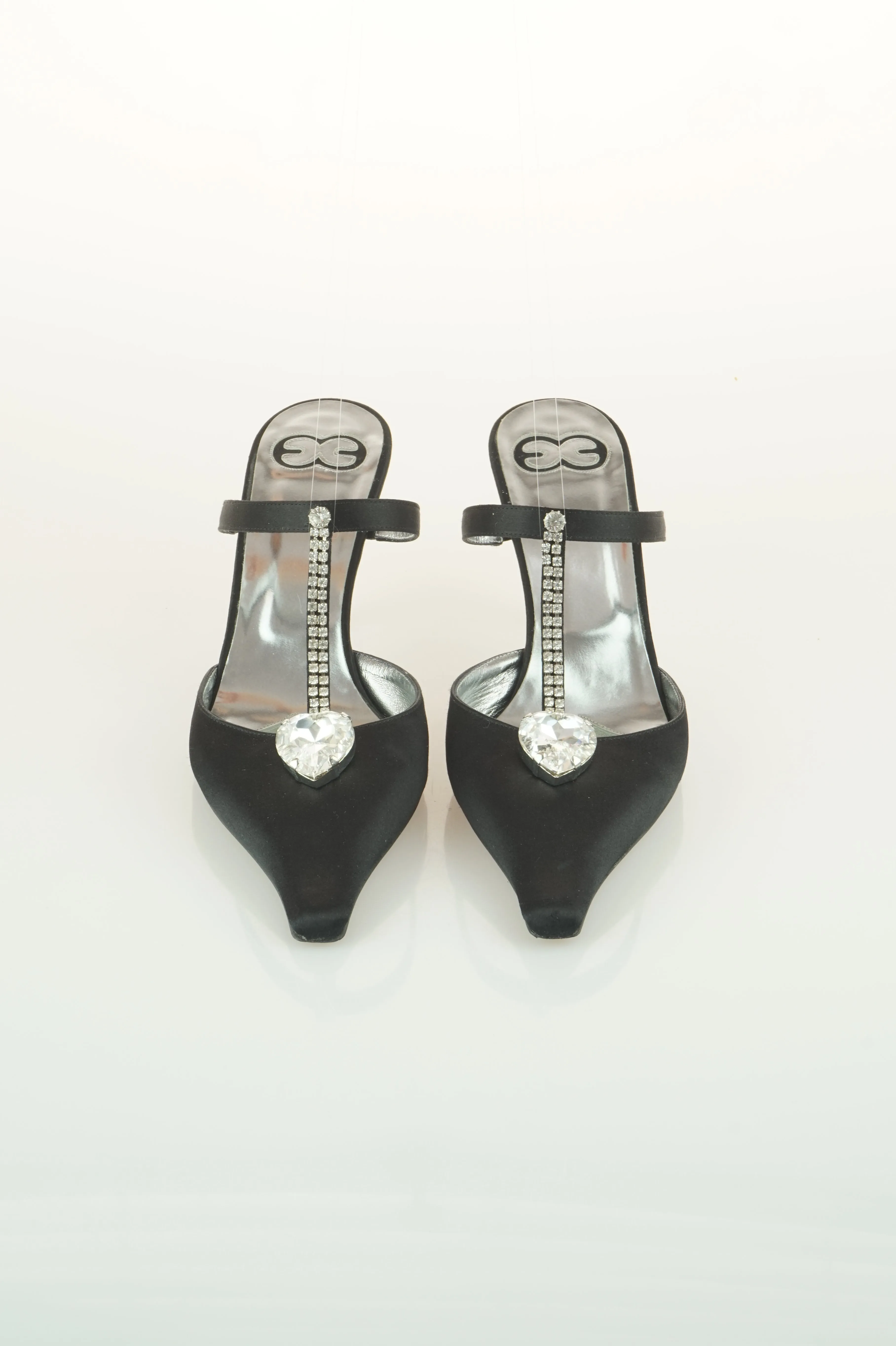 Diamante satin stiletto