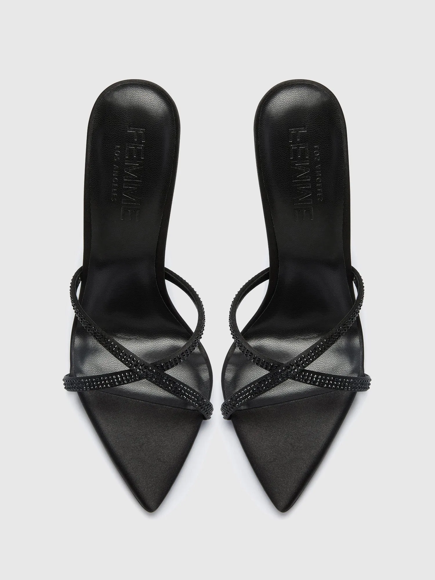 Donatella Mule - Noir Satin
